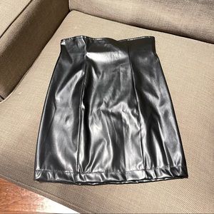 New Fashion Nova Black faux leather skirt